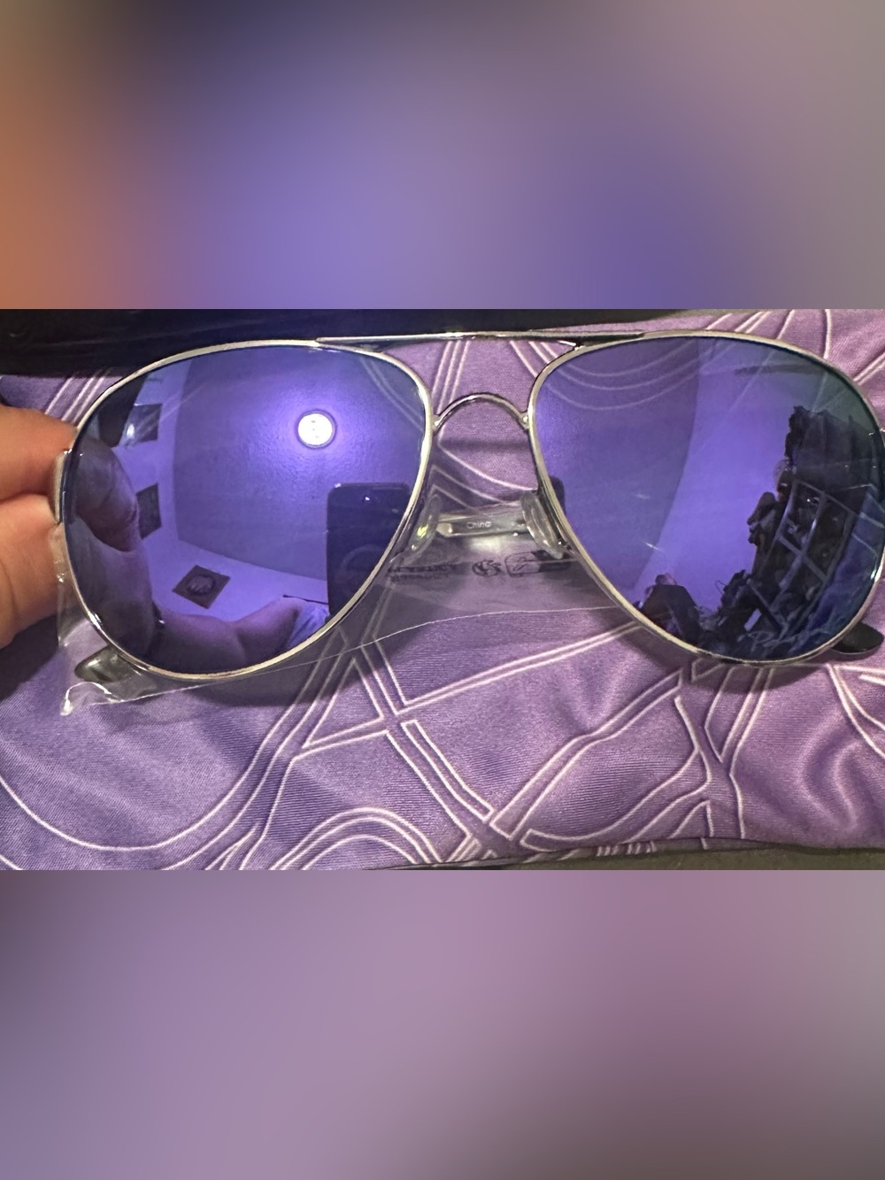 Oakley cavet polished chrome violet iridium polarized